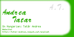 andrea tatar business card